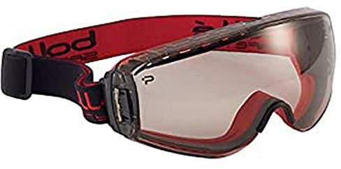 PILOT FIREFIGHTER - Montura co-inyectada en Polipropileno y TPR– cinta negra/roja retardante de llama – estanca – Ocular CSP en PC anti-vaho y anti-rayaduras PLATINUM