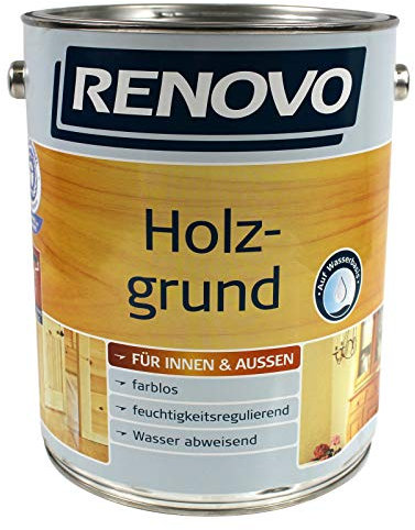 Renovo Holzgrund farblos 5L Grundierung Holzschutzgrund Holzgrundierung