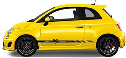 Az Graphishop Kit Adesivi Auto Fasce SPORTELLO 500 Abarth Competizione FA-003 (Large)