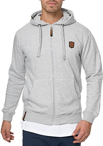 Indicode Herren Braidwood Kapuzensweatjacke Zip-Hoodie mit Reisverschluss