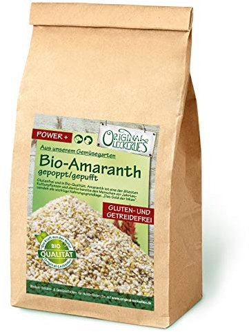 Original-Leckerlies: Amaranth gepufft/gepoppt, 1 kg getreidefreie Flocken, natürliche Unterstützung für Haut und Fell, Hundeflocken, Hundefutter, Naturprodukt für Hunde, barfen