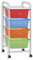 HERSIG - Mueble Cajonera Plastico | Cajonera con Ruedas 4 Alturas - Multicolor