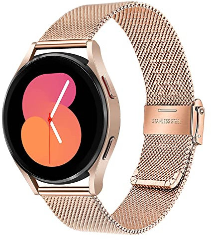 TRUMiRR Compatibile con Galaxy Watch Active/Galaxy Watch Active2 Cinturino,20mm Bracelet montre en acier inoxydable tissé per Samsung Galaxy Watch Active/Galaxy Watch Active2 40MM 44MM/Gear S2 Classic