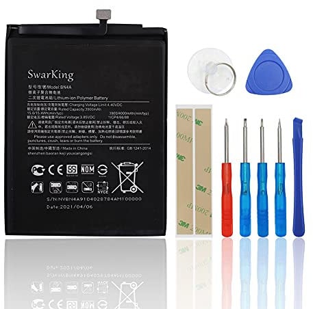 SwarKing Battery Compatible with Xiaomi Redmi Note 7 M1901F7G, M1901F7H, M1901F7I /Redmi Note 7 Pro M1901F7S BN4A with Toolkit
