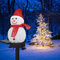 LED Solarleuchten Schneemann Figur Solar Gartenstecker Weihnachten Beleuchtet, Weihnachten Schneemann Figur Garten Solarlampen Beleuchtung Weihnachtsdeko Lampe für Außen Outdoor Rasen Terrassen Deko