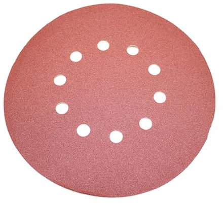 FEIDER Abrasif Ponceuse Murale 225 mm, Grain 180, Système de Fixation Velcro, 10 Trous, Lot de 10 Disques, Pour Bois et Plâtre – ABFPG710T-180