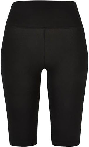 Urban Classics Damen Ladies Organic Stretch Jersey Cycle Yoga-Shorts, Black, L