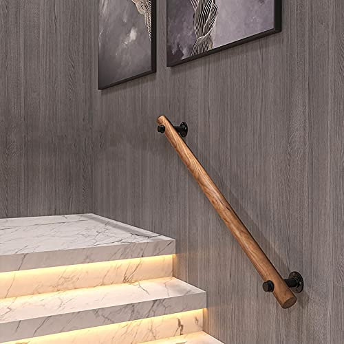 DSVONAUS rutschfeste Handläufe Aus Holz, Korridor Gegen Die Wand, Treppenhandlauf, Hilfsschutzgeländer Für Ältere Kinder, Für Den Innen- Und Außenbereich (Size : 180cm)