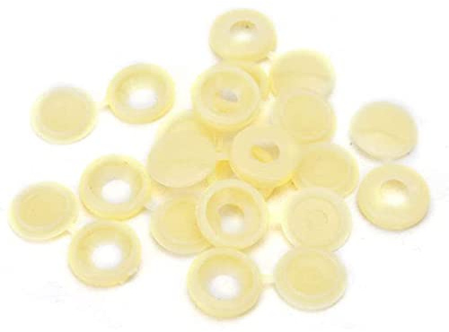 50 Stück Scharnier-Schraubdeckel, Kunststoff-Schraubabdeckungen, Kappen, Faltschraube, Schnappverschluss, dekorative Unterlegscheibe, Klappdeckel für Auto, Schrank, Möbel, Beige