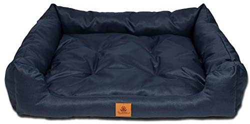 PaLulli Animal Hundebett Hundestall Abnehmbares Kissen Wasserdicht Maschinenwaschbar Weiches Polyester Haustierfreundlich Sehr langlebig 70x57x18cm Marineblau