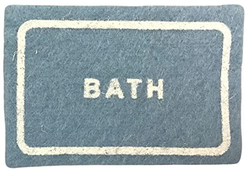 Melody Jane Dolls House Blue Bath Mat Miniature Rugs Bathroom Accessory 1:12 Scale