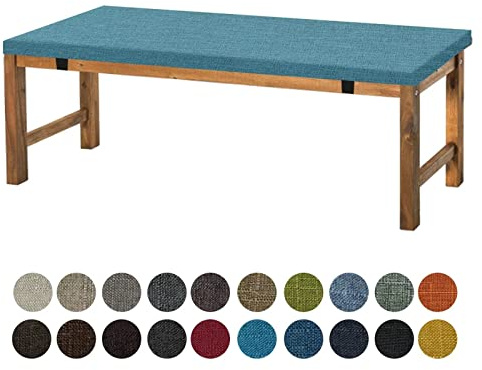 Aselbia Bankauflage Sitzkissen 80X45X5CM,Waschbare Rutschfestes Bankkissen Sitzauflage Bequeme Bankpolster für Bank, Fensterbank, Gartenmöbel, Terrasse, Drinnen,Blauer See