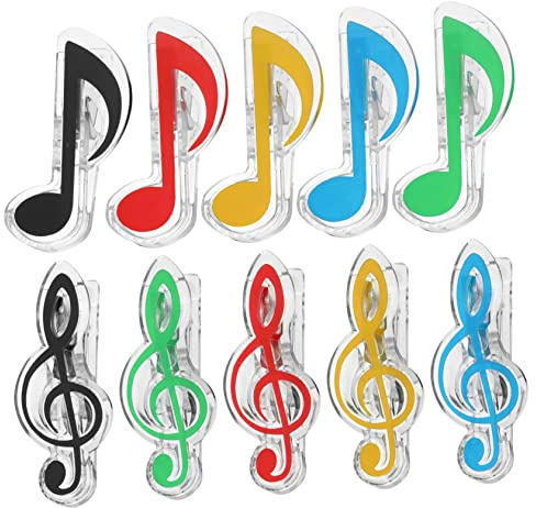 Musiknoten Büroklammern 20 Stück Abs Einschulung Deko Stabile Notenclips