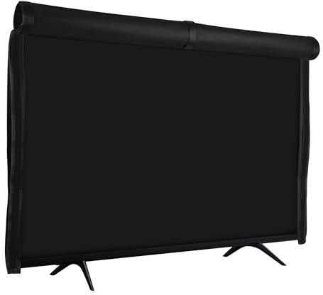 kwmobile Funda para TV de 43 TV - Cubierta Protectora Antipolvo para Parte Delantera de televisión - Forro Enrollable para Pantalla de televisor - Negro