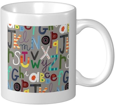 Schöne Cartoon-englische Buchstaben, Weihnachtstassen, elegante Kaffeetasse, einzigartige Tasse, bunte Tassen, personalisierte Tasse, Geschenktasse, neuartige Tasse, bedruckte Tassen, perfekt für