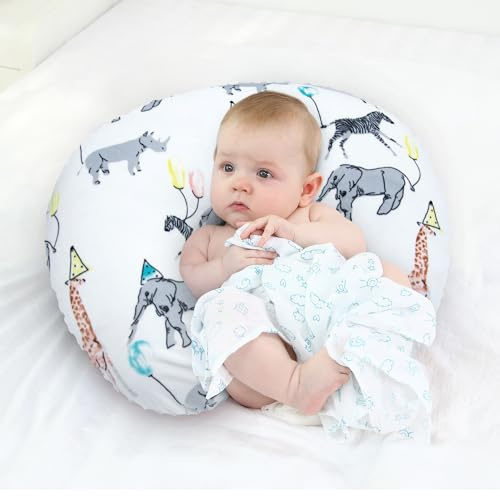 LAT LEE AND TOWN Stillkissen klein Minky - schwangerschaftskissen Nursing Breastfeeding Pillow für Neugeborene Jungen und Mädchen Geschenk