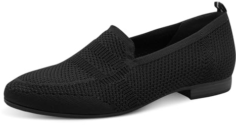 Jana Damen Slipper mit Strukturmuster Vegan, Schwarz (Schwarz), 42 EU