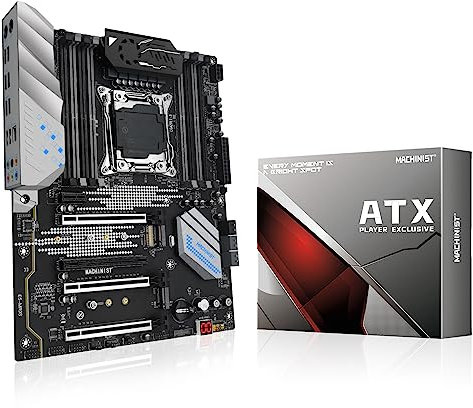 MACHINIST LGA 2011-3 Motherboard, Intel X99 (Intel 5th/6th Gen) Server Motherboard (ATX, PCIe 3.0, DDR4, NVME/SATA M.2, One-Key Boot/Restart, SATA 6Gb/s) for Xeon E5 V3/V4, Core i7 Series MR9S (Grey)