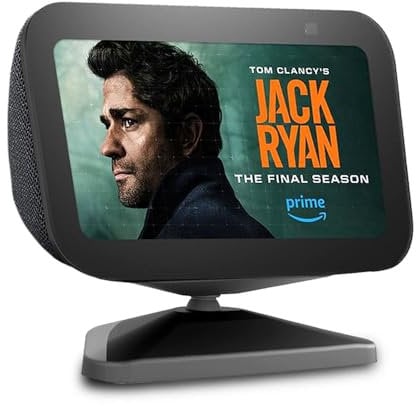 IRONA Ständer für Amazon Echo Show 5 (3. Generation), Zubehör Kompatibel mit Amazon Alexa 5, Schwenk- und Neigefunktion,Schwarz
