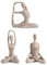 3 Stück Yoga Frau Statue, Yoga Figuren Sammlung, Souvenir Skulptur, Ornament für Esszimmer, Heim Und Bürodekoration, Sandstein