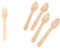 García de Pou 100 unité - Fourchettes 'Makan' 15,5 Cm Naturel Bois & 100 unité - Cuillères À Café 11 Cm Naturel Bois