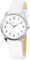 Ravel Plus - Extra Long Life Unisex-Alltagsuhr mit Mikrofaser-Lederarmband - Analog Quarz (Japanisch) - RP006L - Weiß/Silberton