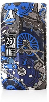 Vapor Storm Pum Storm230 200W Box Mod, compatible batería Dual 18650, VW/VV/TC/Bypass/TCR Modo, para 510 Vape RTA RDTA Atomizador Sub Ohm Mesh Tank Cigarrillo electrónico - Sin Nicotina (Punk)