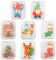 Anstore Reusable Hand Warmers - 8pcs Christmas Handwarmers With Colorful Elements, 100x80mm Square Pocket Warmers for Kids, Camping, School