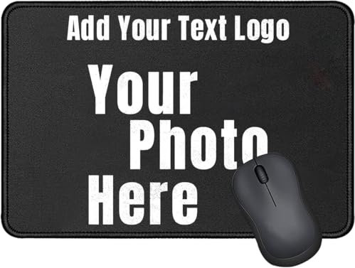 EKAM Personalised Mouse Mat, Customise with your Own Image and Text Mouse Mat Pad, Non-Slip Rubber Base Pad for PC Laptop Computer Gaming Room Home Office Fathers Day Teacher Present 240mm x 190mm