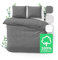 JACOBSON Bettwäsche 240x220 Set - 100% Baumwolle Bettbezug 240x220 cm + 2 Kissenbezüge 80x80 cm, Perkal Bettwäsche 3-teilig mit Reißverschluss (240x220cm, Anthrazit, 3-teilig)