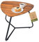 Kleiner dreieckiger Couchtisch aus Holz – leicht tragbar – Couch-Sofatisch – Heimdekoration für Wohnzimmer, Schlafzimmer, Möbel, Akzentecke, schmale Beistelltische, Outdoor, Terrasse, moderner
