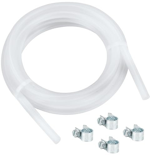 Tubo flessibile in silicone da 1/4 per la produzione di vino in casa, diametro interno 1/4 x 3/8 OD 3/8 Tubo in silicone trasparente per uso alimentare, tubo in silicone ad alta temperatura