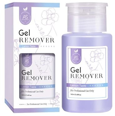 Gel Polish Remover Acetone - Nail Polish Remover - 160ml Large-Capacity Nail Varnish Remover Quickly & Effective - Soak off Gel Remover Safety Ingredient Moisturizing Soften Nails