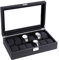 HAODUOO Uhrengehäuse, Uhrenrolle, Uhrenbeweger, Uhrenaufbewahrung, Uhrenbox, 12 Fächer, Herren-Uhren-Display, Organizer, Leder-Uhrenbox, Uhren-Organizer