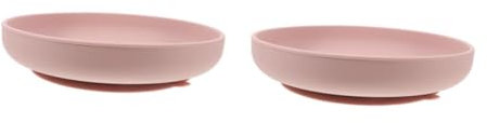 FOMIYES 2 Piezas Plato Llano Antiderrames Para Personas Mayores Placa De Silicona Con Ventosa Comer Plato De Entrenamiento Placas De Silicona Con Ventosa Plato De Fruta Gel De Sílice Rosa