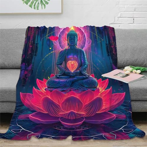 YPZADTGHG 3D Drucken Blanket Buddha Statue Fleecedecke Microfaser Bequem Und Atmungsaktiv Superweiche Decke Weiche Decke Für Teens Erwachsene 50x60inch(127x152cm)