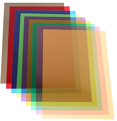 jojofuny 9stücke Teiliges Farbgel-filtersatz Für Blitzlicht Transparente Farbfolien Für Foto Video Bühnenbeleuchtung Zur Farbkorrektur Für Kreative Lichtgestaltungen