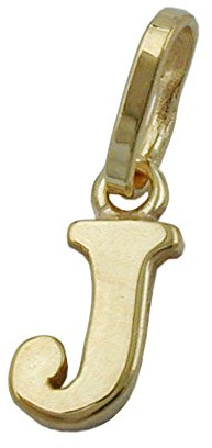 Anhänger Einhänger ' J ' Goldbuchstabe Buchstabe aus 375 Gold Gelbgold Unisex