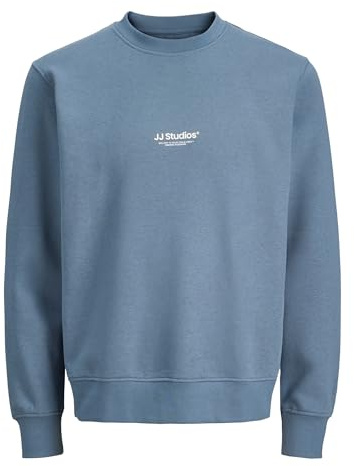JACK & JONES Male Sweatshirt Gedruckt Sweatshirt | Bio-Baumwolle | nachhaltige Materialauswahl | Perfekt für Freizeitaktivitäten | Schlichtes, zeitloses Design | Normal Fit