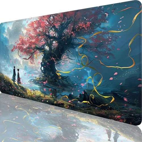 Tapis de Souris Gamer 1500x800x3 mm, Grand Tapis de Souris Bleu, Dessin Animé Mouse Pad Imperméable et Antidérapant, Multifonction Grand Sous Main Bureau pour Clavier et Souris, Gamer Decoration 80-2i