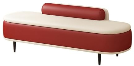 ZKALQECNF Bettbank Nachttischbank for Schlafzimmer, leichte Luxus-Schuhbank, Lange Bank for den Eingang, Schuhbank for, Garderobe, Sofabank Schlafzimmer(Red,Groß)