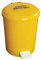 Chabrias Ltd Yellow 12 Litre Medical Clinical Waste Bin, Recycling, Commercial, Home, School, Utility Waste, Trash Pedal, Tattoo Parlour, Aesthetics Clinic, Veterinary