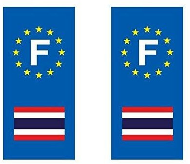 Selbstklebend Nummernschild-Flagge Thailande – Auto