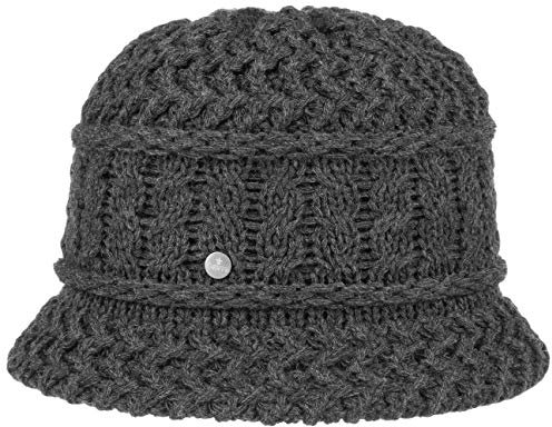 LIERYS Classico Damen Strickhut - Made in Germany Damenhut Wollhüte Glockenhüte Herbst-Winter - One Size anthrazit