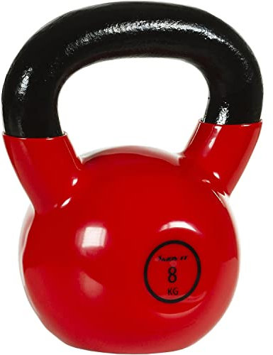 MOVIT Kettlebell PRO, Kugelhantel aus Gusseisen mit Vinylbeschichtung, 12 Varianten: 2 bis 24 kg, schadstoffgeprüft, Schwunghantel Kugelgewicht