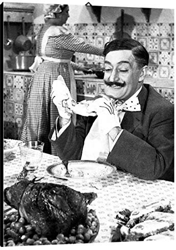 Bild Mangiaspaghetti cod. 12 Totò cm 35x50 Druck auf Leinwand Das gemälde ist fertig zum aufhängen Il Negozio di Alex