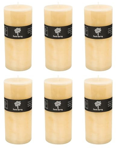 Nicola Spring Duftkerzen mit Vanille-Aroma. 140 Stunden Brenndauer x6