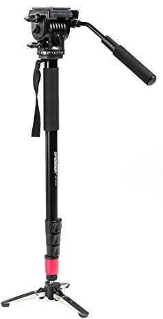 Bresser F002019 MP-274VH Traveler Einbeinstativ mit Standspinne Schwarz