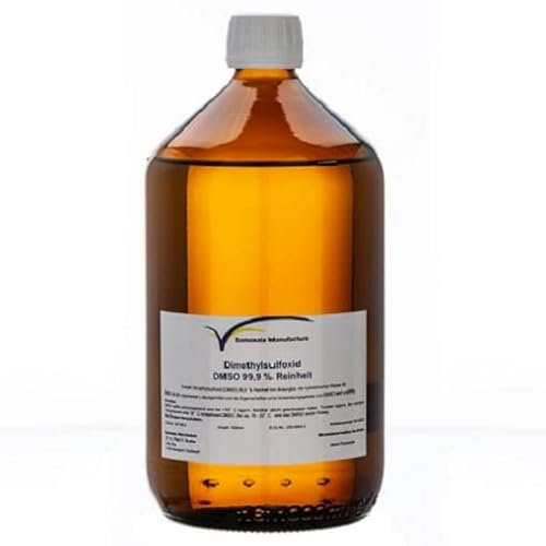 DMSO 1000ml in 99,9% pharmazeutischer Qualität (ph.eur.) - 1 Liter Dimethylsulfoxid (DMSO) mit 99,9% Reinheit im hydrolytischen braunem Veral Glas