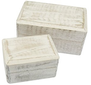 Holzspielerei Holzbox weiß Blanco groß, Box aus Holz, Holztruhe, Aufbewahrung, (Large)